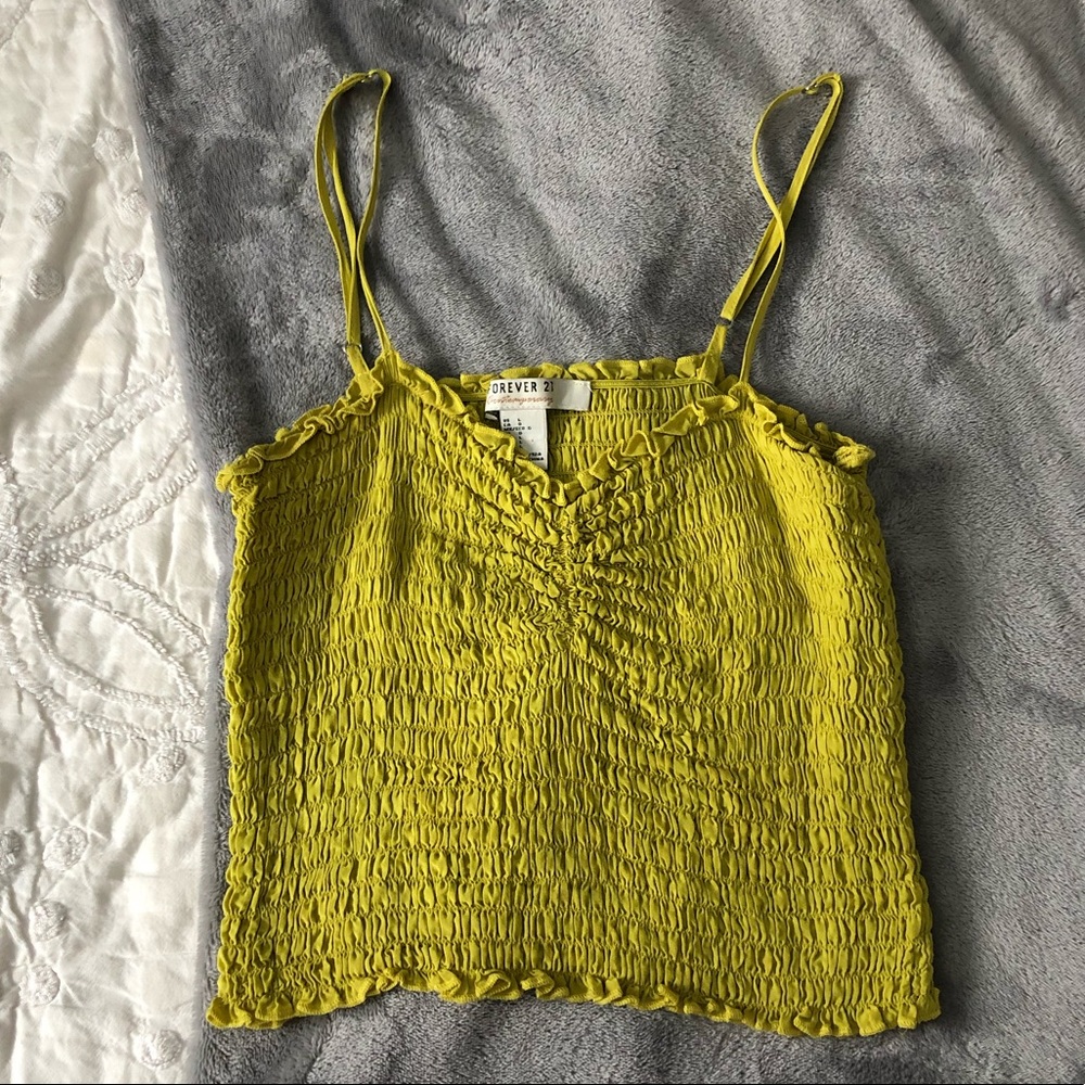 Lime Green forever 21 ruched top